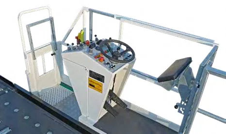CHAMP 350 — railed operator's platform with console and seat