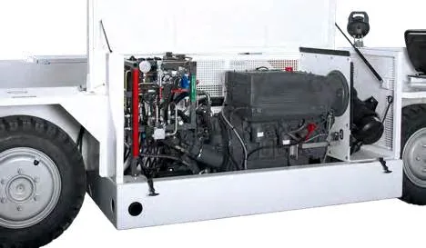 TRANS 70 — open side hatch with the diesel engine