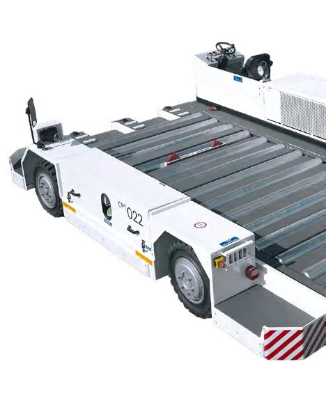 TRANS 70 — the transporter seen from the rear with its roller deck